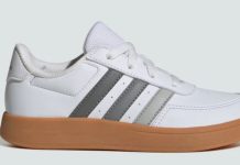 好便宜!【折后$16 包邮】adidas 儿童 Breaknet 休闲网球风系带鞋