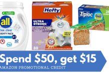 Amazon日用百货囤货啦!满$50送$15 Amazon Credit!