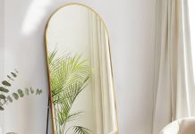 【折后$40.99 Prime包邮】DUMOS 64″x21″ 带支架全身镜!