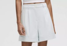 史低!遮肉显瘦!【折后低至$39 包邮】Lululemon LuluLinen 亚麻混纺高腰短裤!