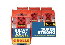 【折后$11.99 Prime包邮】Scotch 重型透明胶带+分割器 6个!