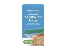 【折后$2.06 Prime包邮】Amazon Basics 双封口密封三明治保鲜袋 100只!