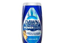 挤一挤更方便!【折后$3.57 Prime包邮】Dawn Platinum Plus 强效去油洗洁精 挤压瓶17.4oz