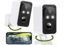 【折后$13.85 Prime包邮】180°全景2K无线户外安防摄像头 2个