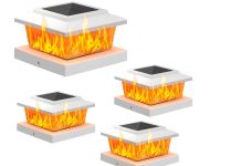 【折后$20.99 Prime包邮】太阳能4×4护栏柱灯 4个