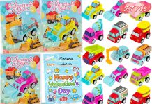 【折后低至$6.99 Prime包邮】儿童情人节工程车卡片 12份/27份 三款选