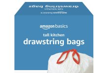【折后$10.38 Prime包邮】Amazon Basics 13加仑垃圾袋 120个!
