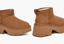 史低!【折后$49.98】UGG Classic Ultra Mini New Heights 女士厚底短靴 两色选