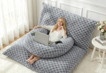 人类狗窝!【折后$113.99 包邮】多功能懒人沙发床豆袋椅套装