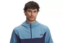 就今天!【折后$36 包邮】Under Armour 男士训练防泼水连帽轻量运动外套 多色选