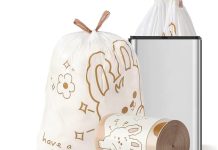 【折后$6.99 Prime包邮】可爱兔子垃圾袋 13加仑 50个