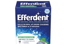 史低!【折后$2.88 Prime包邮】Efferdent 假牙牙套杀菌清洁片 90片装