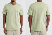 【折后低至$24.75 包邮】Carhartt WIP 纯棉圆领口袋短袖T恤 多色选