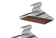 【折后$9.49 Prime包邮】S型防滑实木衣架 20个