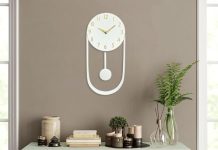 【折后$13.99 Prime包邮】北欧简约摆钟墙饰