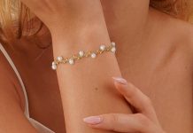 【折后$3.99 Prime包邮】14K镀金仿珍珠手链