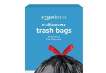 【折后$6.84 Prime包邮】Amazon Basics 30加仑抽绳垃圾袋 50只装