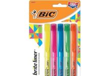 【折后$1.5 Prime包邮】BIC Brite Liner 斜头荧光笔 5色装