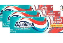 【折后$6.42 Prime包邮】Aquafresh 防蛀含氟牙膏 5.6oz×3支
