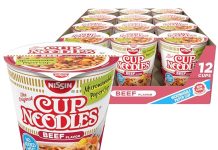 【折后$4.44 Prime包邮】Nissin 日清原味牛肉风味杯面 12杯