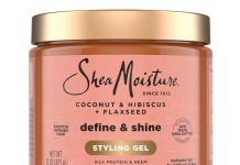 【折后$2.89 Prime包邮】SheaMoisture 椰子木槿定型亮泽啫喱 15oz