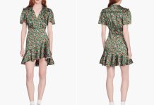 【折后$62.53】SANDRO Marta 花卉印花荷叶边迷你连衣裙