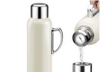 Prime会员专属价!【折后$26.59 Prime包邮】机械温显双盖保温水杯 34oz 1000ml