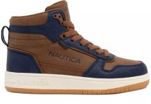 【折后$26.99】Nautica 男童Nautica高帮休闲运动鞋