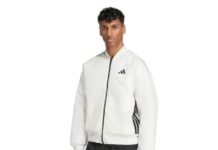 【折后低至$23.51 Prime包邮】 Adidas Stadium 男士三条纹蜡感机能飞行夹克
