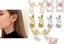 【折后$5.69 Prime包邮】可爱小兔子造型耳钉 多款选