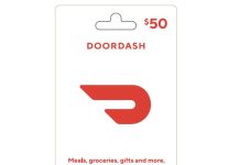 【折后$42.5 包邮】吃饭也打折!DoorDash 面额$50电子礼卡!
