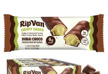 低糖高纤无负担!【折后$10.52 Prime包邮】Rip Van 迪拜巧克力开心果夹心脆威化 12条装