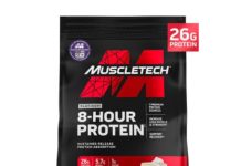 两种折扣一起享!【折后$24.56 Prime包邮】MuscleTech Platinum 8小时缓释蛋白粉 香草蛋糕味4.58LBS