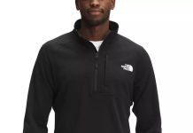 大码捡漏!【折后$36】The North Face Canyonlands 男士半拉链抓绒外套