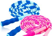 不打结不抽疼!【折后$7.99 Prime包邮】儿童可调节彩色软珠跳绳 2根装