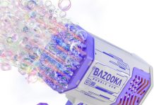 【折后$9.99 Prime包邮】69孔LED发光款可充电泡泡机