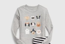 4-14岁码都有!【折后$5.98 包邮】GAP 儿童100%有机棉睡衣套装!