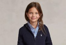 【折后$55.99 包邮】Polo Ralph Lauren 女童7-10岁迷你麻花全拉链连帽衫