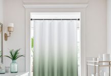 【折后$3.71 Prime包邮】渐变色浴帘 36×72 Inches!