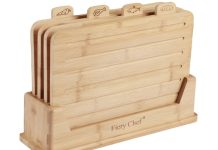 【折后$22.49 Prime包邮】竹制砧板四件套!