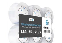 【折后$10.46 Prime包邮】打包透明胶带 6个 1.88″ x 55 yds!