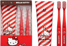 太可爱了!史低!【折后$7.5 Prime包邮】MOON x Hello Kitty 薄荷热可可牙膏牙刷套装