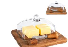 【折后$14.99 Prime包邮】相思木玻璃黄油盒