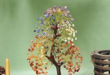 【折后$12.49 Prime包邮】七轮水晶生命树摆件