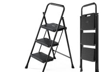 【折后$27.98 Prime包邮】Sweetcrispy 三步折叠家用梯子