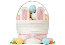 【折后$6.99 Prime包邮】复活节兔耳编织篮