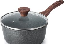 【折后$19.99 Prime包邮】瑞士麦饭石不粘带盖小汤锅 1.5夸脱