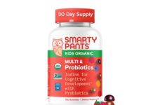 【折后$19.59 Prime包邮】SmartyPants 有机儿童复合维生素益生菌软糖 120粒