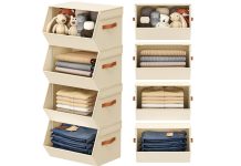 【折后$20.99 Prime包邮】可叠加衣柜收纳箱 4Pack