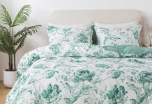 【折后$14.84 Prime包邮】超细纤维复古花卉被套三件套 queen